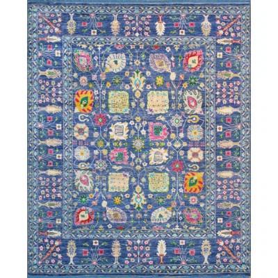 Canvello Oushak Hand-Knotted Wool Navy Area Rug- 8'2" X 10'1 | Wayfair North America