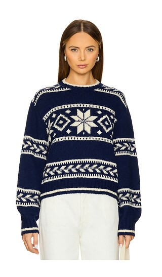 Snowflake Cotton-wool Sweater in Navy Multi | Revolve Clothing (Global)