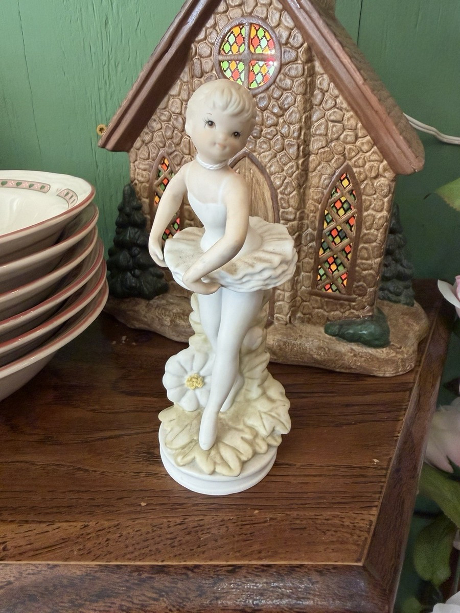 Porcelain Ballerina Figurine, White Solid Glossy Finish 3D Effect Decor | eBay | eBay US
