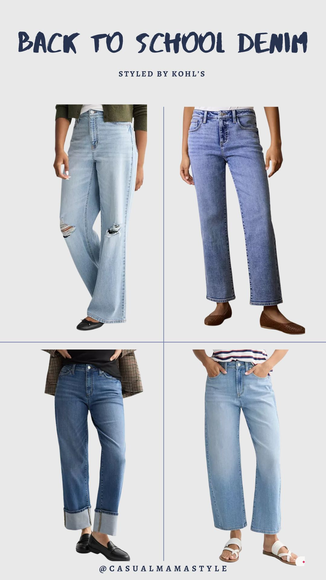 BACK TO SCHOOL DENIM DEALS! If I were to grab new denim for the school year it would be these 4 pairs! I found them on @kohls ! I love that they given length options too. #kohls #kohlspartner #kohlsfinds 

The deals wont last long! Run now! 

 #LTKdayinmylife #LTKgrwm #LTKU