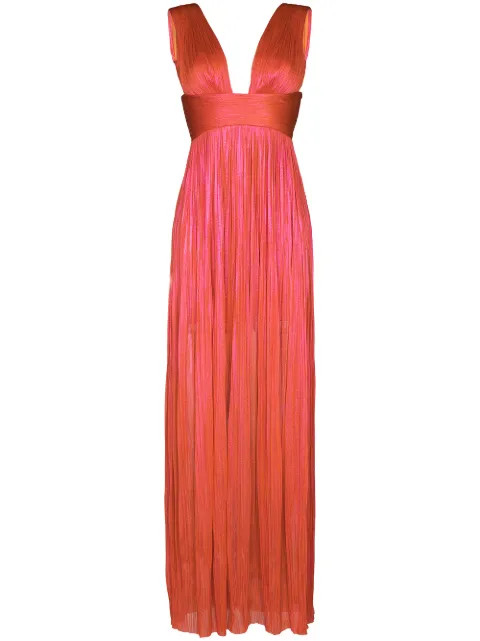 Piper pleated silk gown | Farfetch (US)