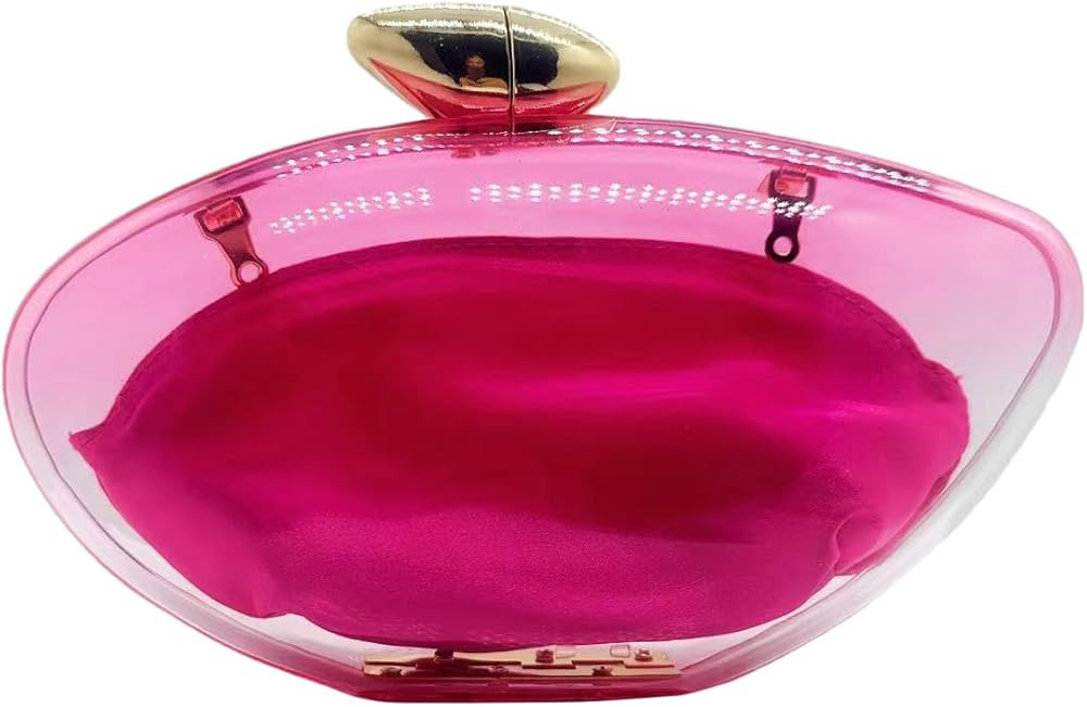 Women Acrylic Evening Clutch Purse Unique Clear Handbag with Detachable Chain for Wedding Party P... | Amazon (US)