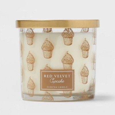 14oz Lidded Glass Candle Red Velvet Cupcake - Threshold™ | Target