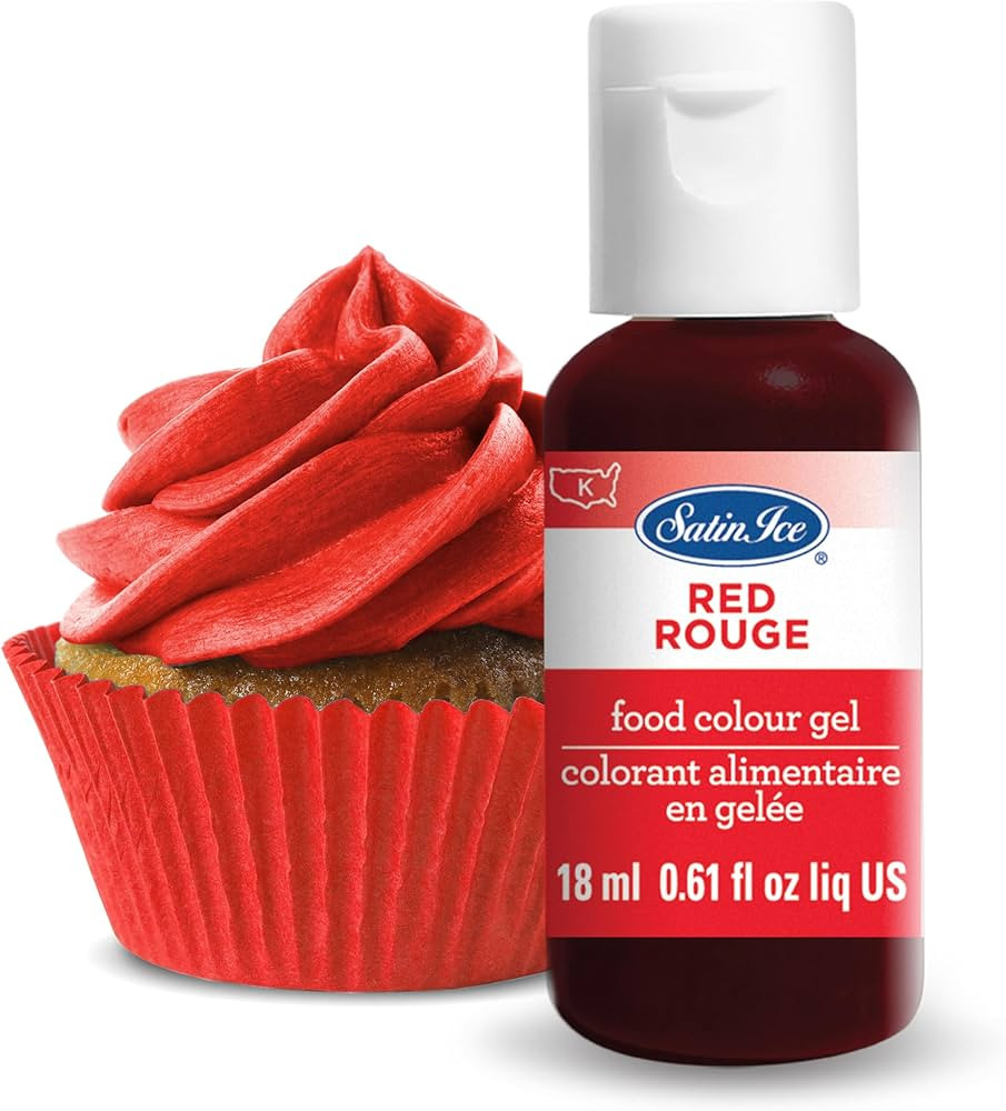 Satin Ice Food Color Liquid Gel, 0.61 fl oz Bottle, Red | Amazon (US)