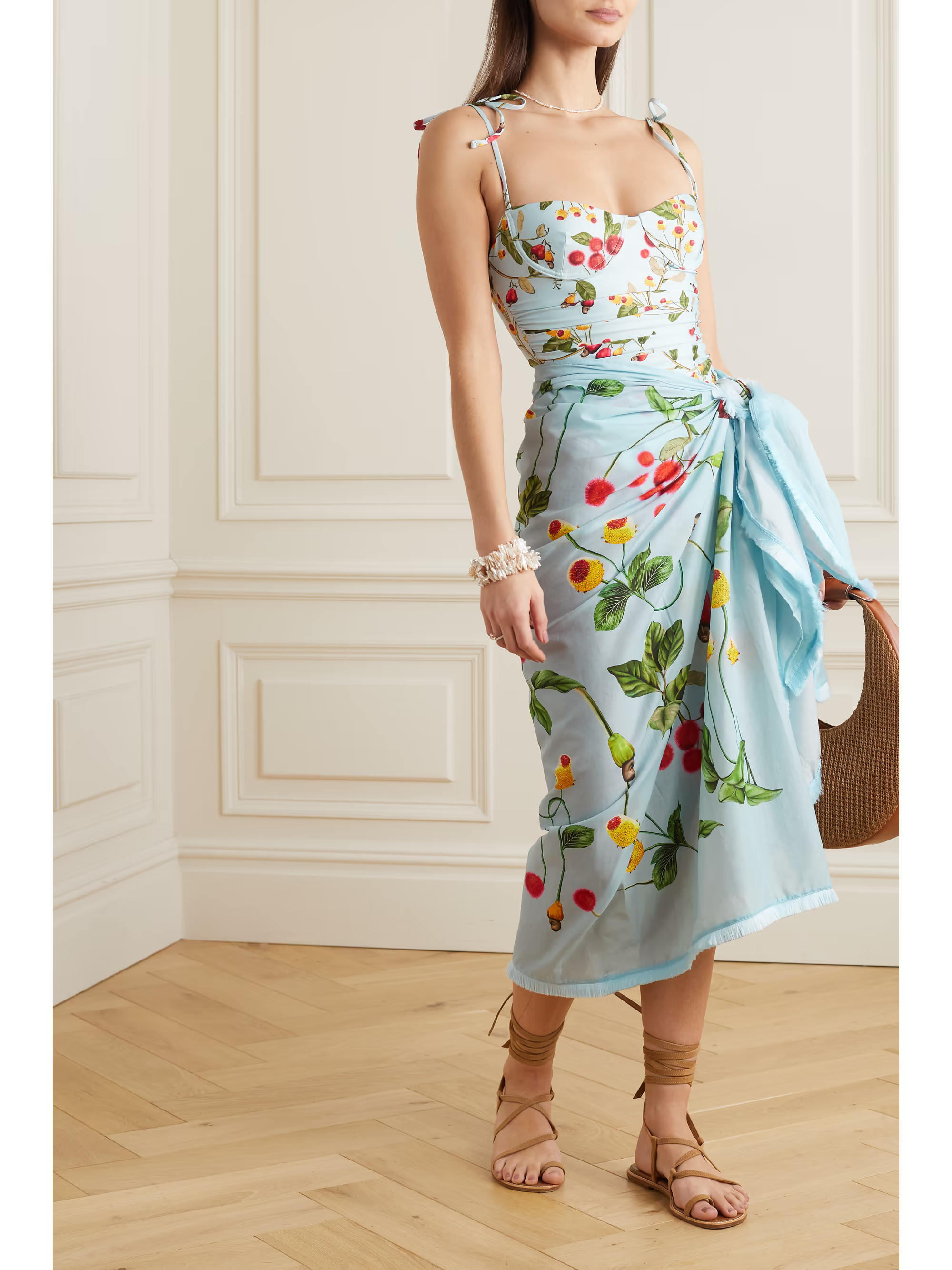 + NET SUSTAIN Lavanda printed cotton-voile pareo | NET-A-PORTER (US)