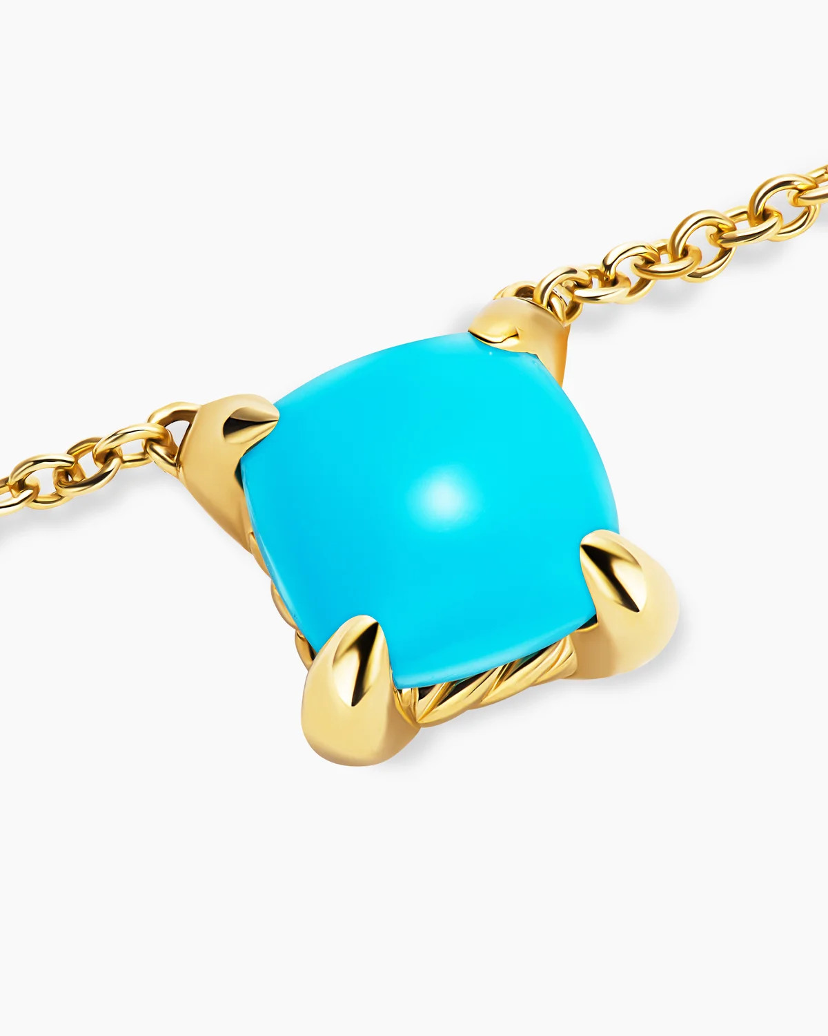 David Yurman | Petite Chatelaine® Necklace in 18K Yellow Gold with Turquoise, 5mm | David Yurman