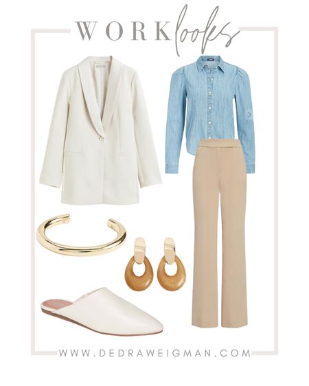 Work outfit idea! Loving this chambray top paired with this long blazer!  

#ltkstyletip #workoutfit #workwear 

#LTKFind #LTKstyletip #LTKworkwear