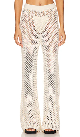 Balmy Crochet Knit Pants in Cream | Revolve Clothing (Global)