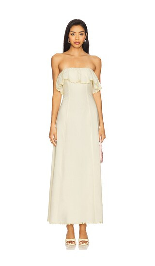 x REVOLVE Abby Maxi Dress in Butter Yellow | Revolve Clothing (Global)