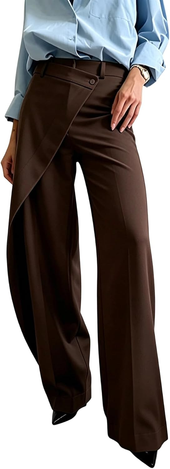 Unybwonn Womens High Waisted Wide Leg Dress Pants Business Casual Slacks | Amazon (US)