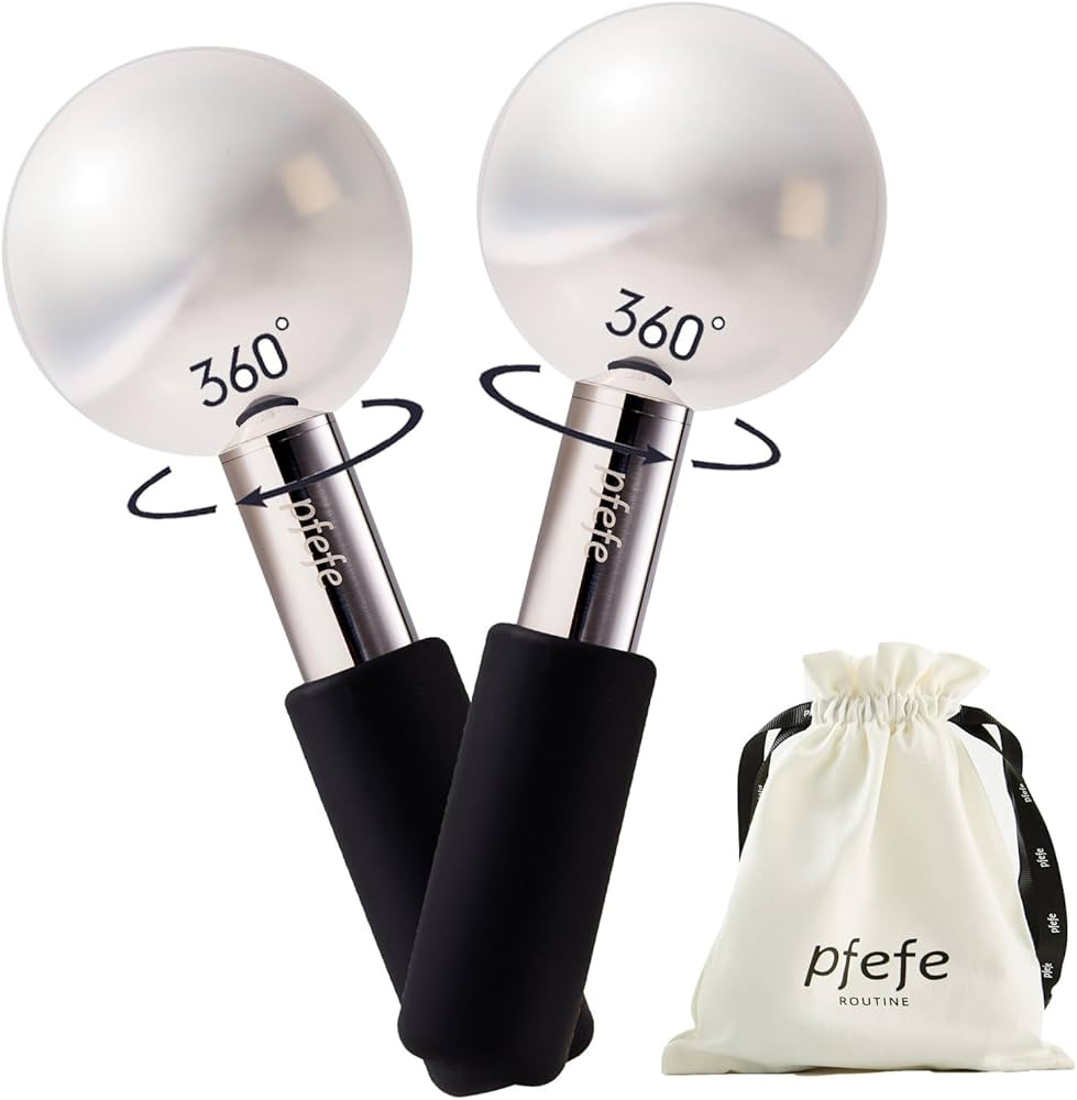 Pfefe 360 Rotating Ice Globes for Face & Eyes, Unbreakable Stainless Steel Cryo Sticks for Beauty... | Amazon (US)