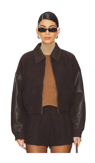 Sorine Jacket in Brown | Revolve Clothing (Global)