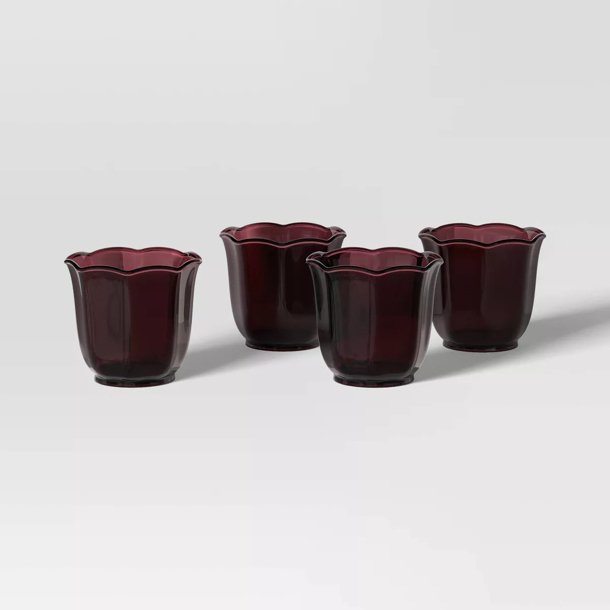 4pk 8.45oz Punch Cup Set Burgundy - Threshold™ | Target