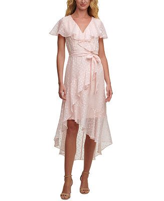 Ruffled Faux-Wrap Midi Dress | Macys (US)
