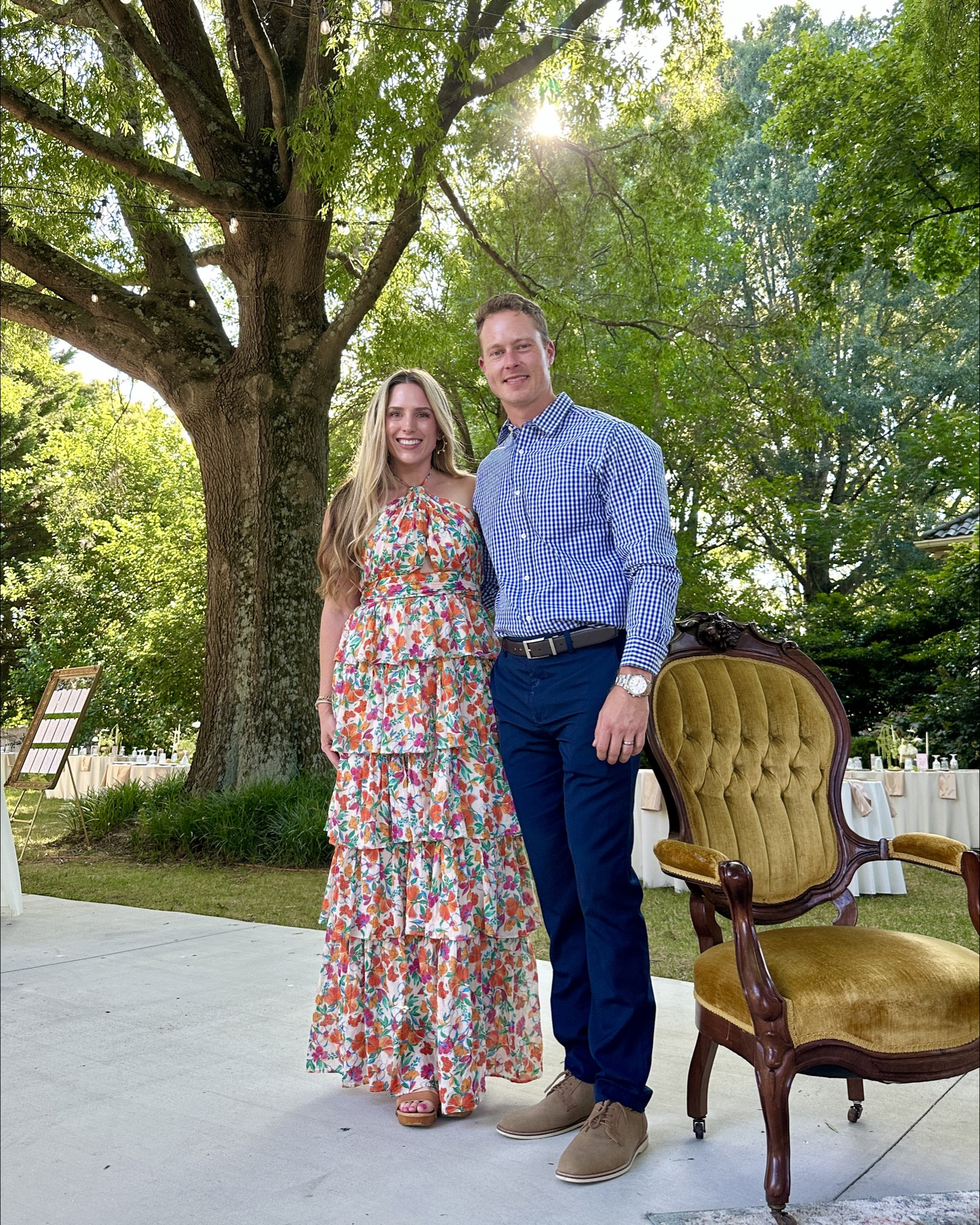 The perfect summer maxi dress!!

I wore this to a wedding and got so many compliments!

It’s ruffled at the bottom with a criss cross top and open back.  I love the fun floral print on it as well.

I am 5’7 and typically a size 8.  It zips in the back with not a lot of stretch so I went with a large here to be safe (I’m a medium or large typically depending on the brand).  It fit great but was large up top on me (if you are larger in the boob department you won’t have any issues 😅).  I had to sew it in a bit and then used some boob tape to keep in place and I was comfortable the whole night!

Def recommend this one for a wedding guest dress or even as a vacation dress!

Wedding Guest Maxi Dress | Cocktail Attire | Cocktail Dress | Floral Dress 

#LTKWedding #LTKFindsUnder100 #LTKMidsize