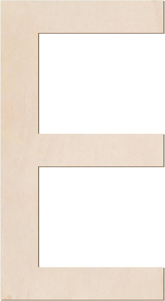 Wooden Letters 12 Inch 1/4 Inch Thick Wooden Letters E Unfinished Large Wood Alphabet Letters for... | Amazon (US)