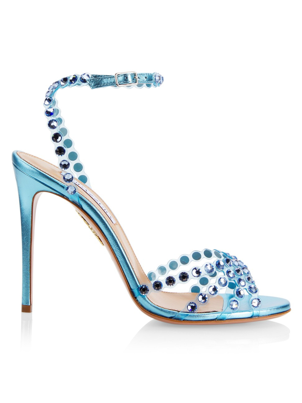 Women's Tequila Crystal-Embellished Ankle-Strap Sandals - Ice - Size 5.5 | Saks Fifth Avenue