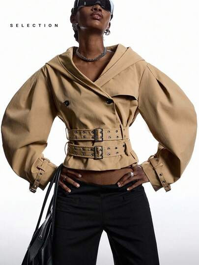 LYSMO SELECTION  2025 New Arrive Minimalism Fall Women Clothes Cargo Solid Color Fashion Exaggera... | SHEIN