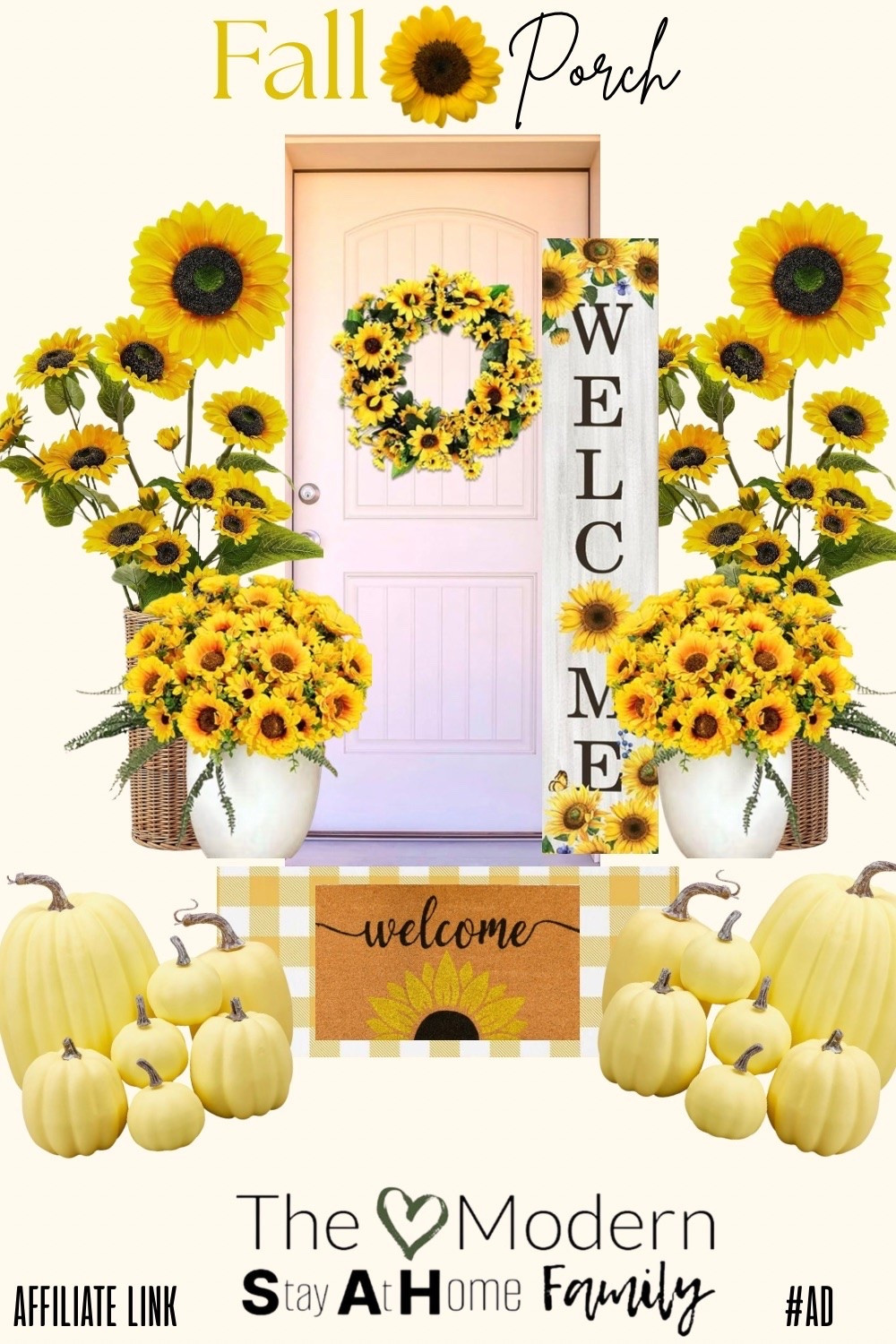 Bring a warm and welcoming feel to your home with this beautiful sunflower porch look! If you’re decorating for late summer or early fall, these sunflower porch decor ideas are an easy way to create a cozy front entry without a complete makeover. I love mixing a sunflower porch sign, a sunflower porch leaner, cheerful florals, layered doormats, and classic seasonal accents to create a space that feels inviting all season long. Whether you’re looking for simple farmhouse style or charming fall sunflower front porch decor, these affordable finds make decorating your porch quick, easy, and beautiful. Save this look for inspiration and shop everything to recreate this welcoming sunflower porch!

sunflower porch ideas, sunflower porch decor ideas, sunflower porch decor, sunflower porch sign, sunflower porch leaner, sunflower porch goose, sunflower porch boards, fall sunflower front porch decor, sunflower fall porch decor, fall front porch ideas, fall porch decorating, farmhouse porch decor, front porch inspiration, autumn porch decor, cozy front porch, outdoor fall decorations, porch styling ideas, seasonal home decor, welcoming front porch, fall entryway decor, rustic fall porch, farmhouse fall decor, sunflower wreath, porch decorating ideas, outdoor seasonal decor.

#LTKHome #LTKSeasonal #LTKSaleAlert