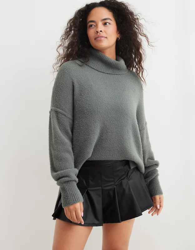 Aerie Buttercream Turtleneck Sweater | Aerie