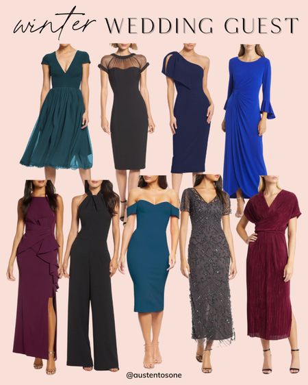 Heading to any winter weddings? I love looking to jewel tones and longer dresses for cold weather events. Go for a more simple dress for cocktail attire or a beaded gown for a black tie affair  

#LTKSeasonal #LTKwedding #LTKunder100