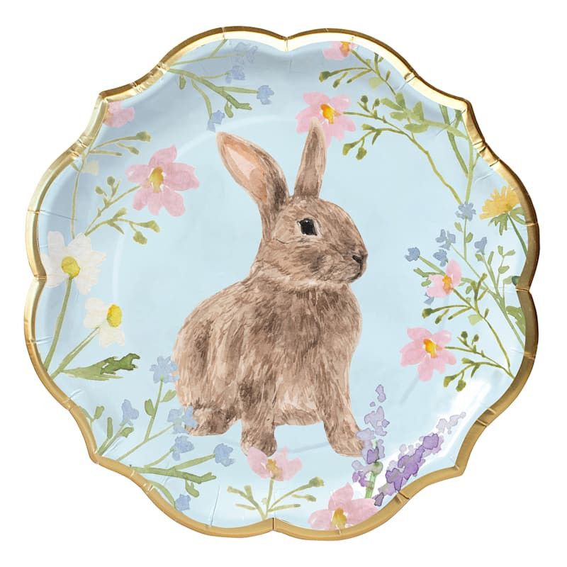 8-Pack Blue Bunny Fields Dinner Plates | At Home