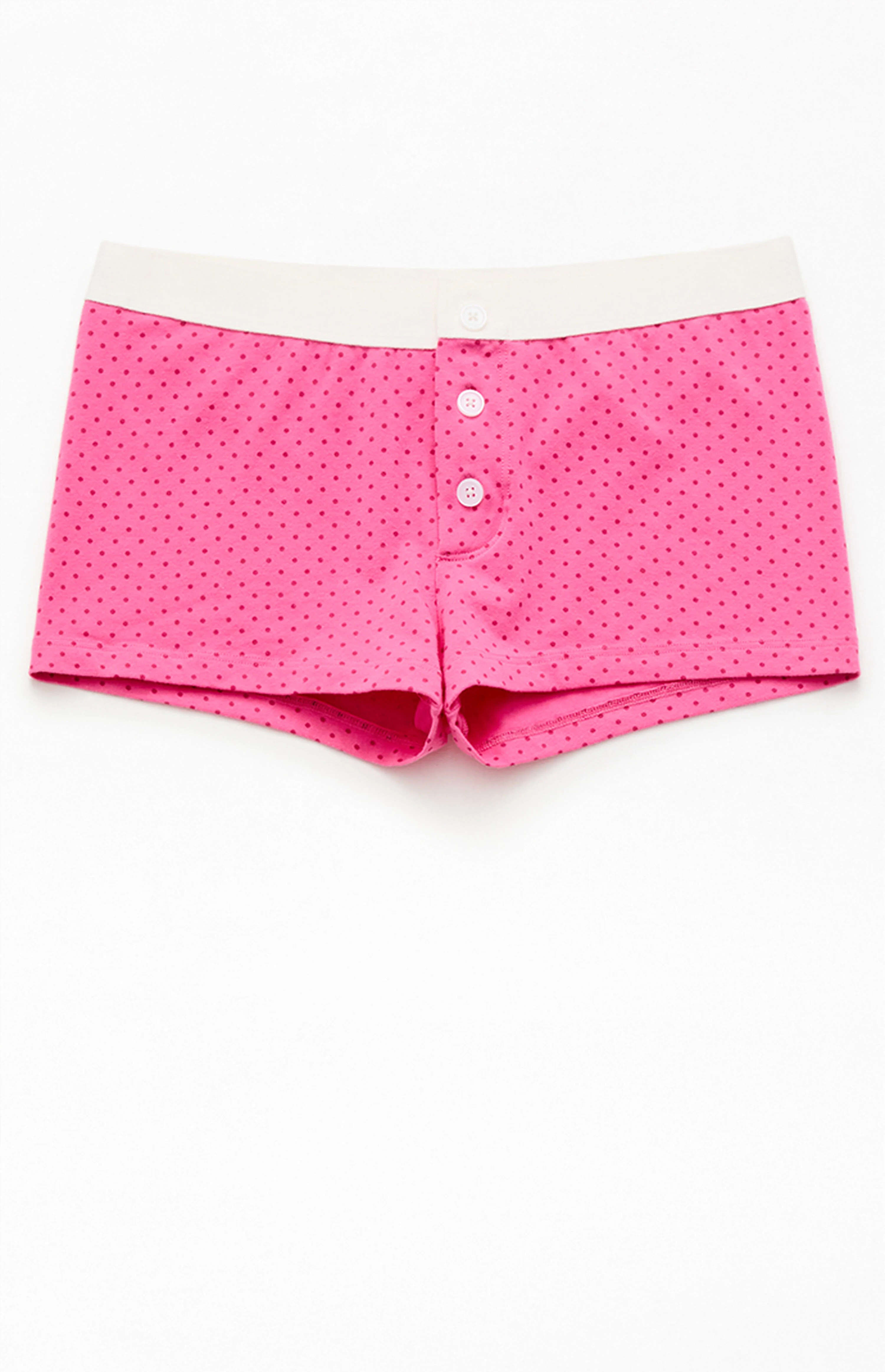 John Galt Pink Polka Dot Boy Short Underwear | PacSun