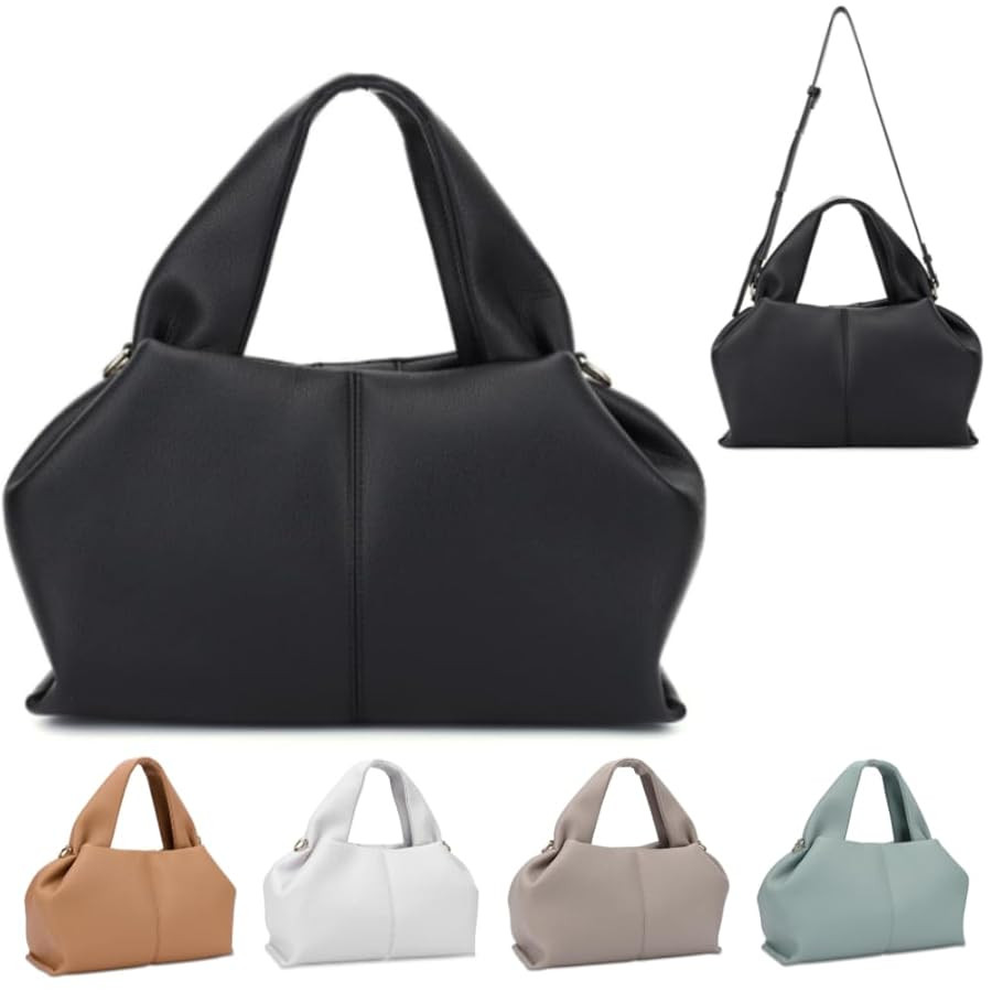 LYEAA Leather Tote Bag for Women PU Longchamp Bag Y2K Hobo Handbag with Adjustable Strap,Cloud To... | Amazon (UK)