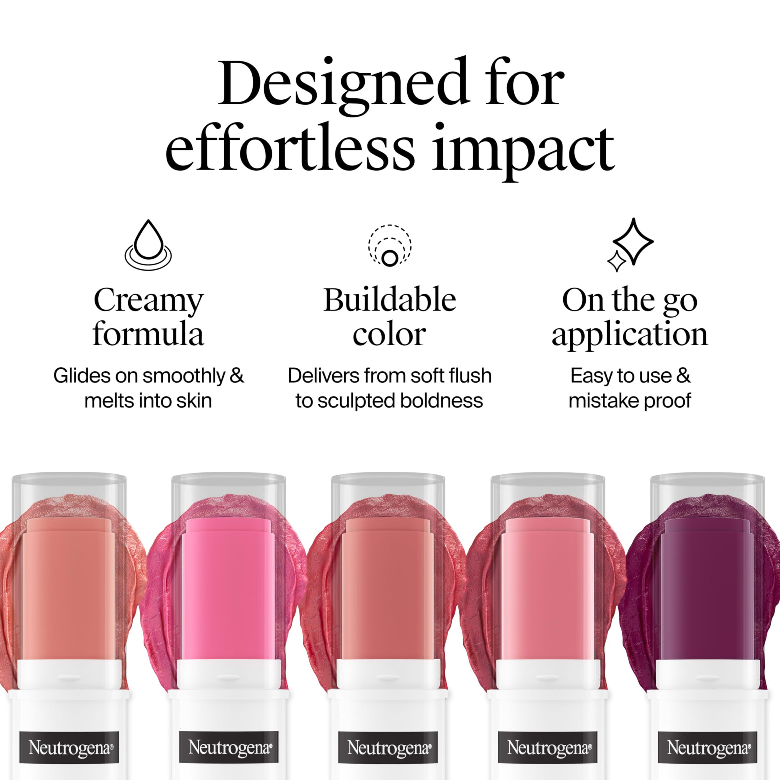 Neutrogena Healthy Glow Blush Stick, Easy to Use Lightweight Makeup, Ultra Creamy Cheek Color wit... | Amazon (US)
