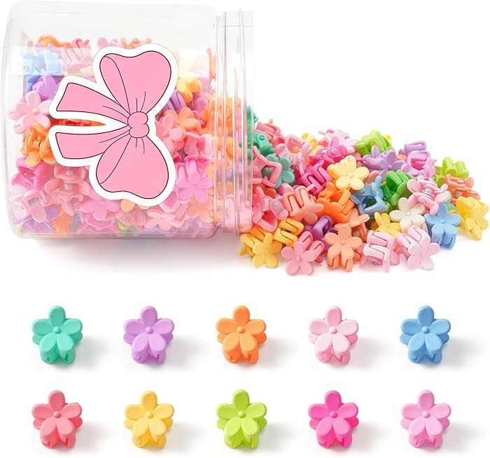 150 pcs Colorful Mini Flower Hair Clips Small Claw Clips Cute Hair Clips for Girls Hair Accessori... | Amazon (US)