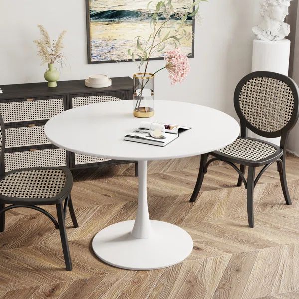 Indars Round Metal Base Dining Table | Wayfair North America