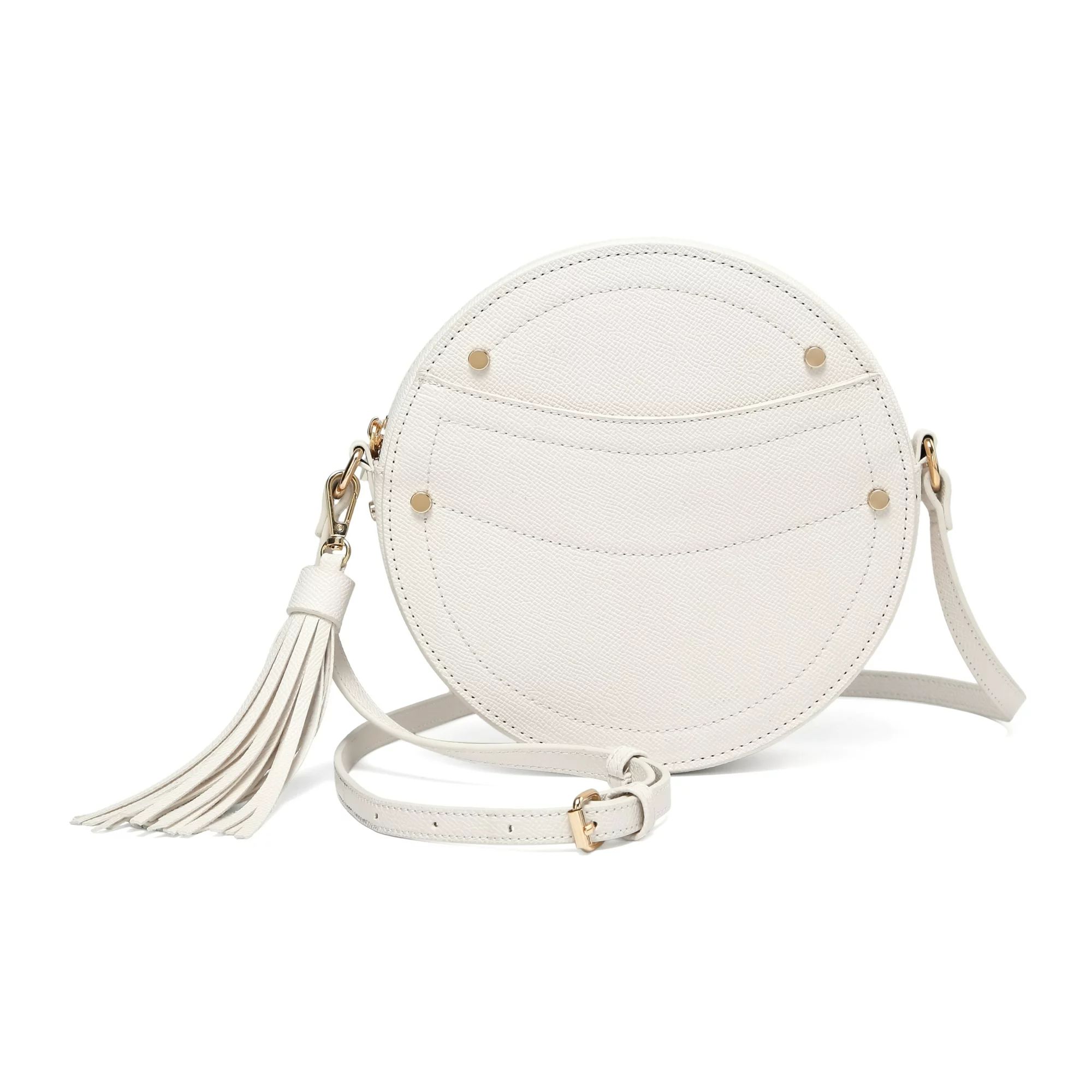 Daisy Rose Round Crossbody Bag Purse with Tassel - PU Vegan leather | Walmart (US)