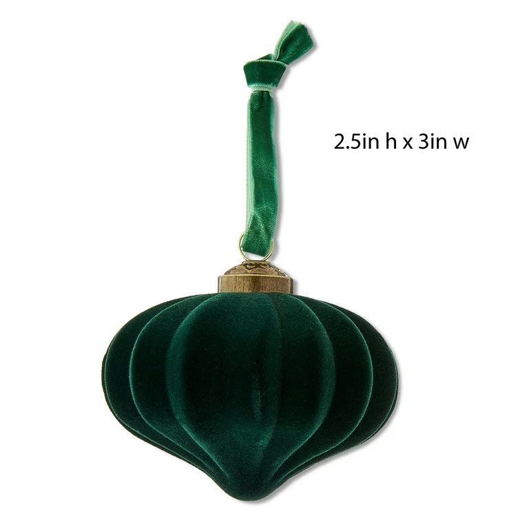 My Texas House Flocked Onion Glass Ornaments, 2.5 in x 3 in, Green, 4 Count - Walmart.com | Walmart (US)