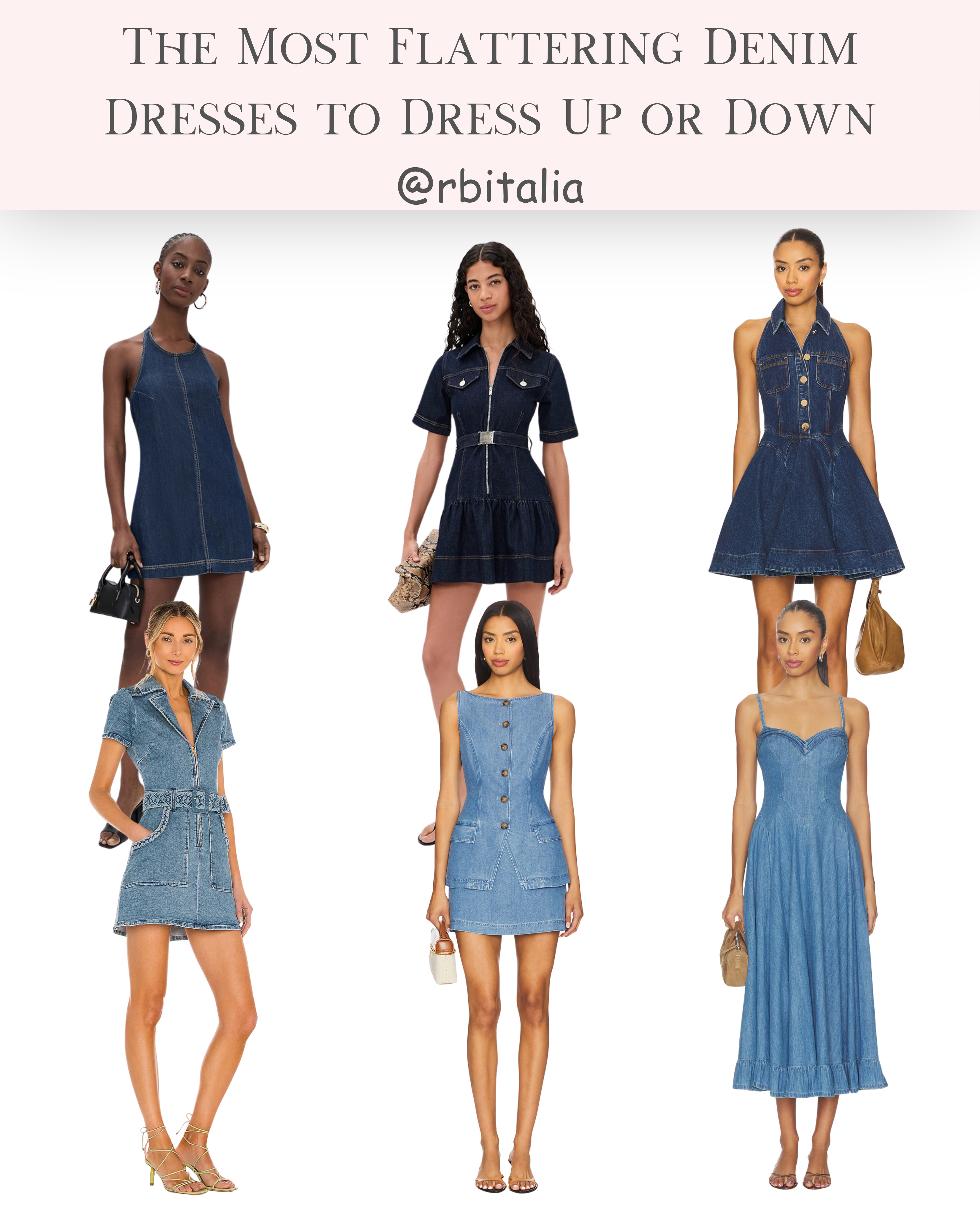 Discover the ultimate denim dresses designed to flatter every silhouette. These versatile pieces transition seamlessly from casual daytime wear to an elevated evening look. Save this post and click the link in bio to shop the collection! #DenimDress #StyleInspo #WardrobeMustHaves 

 #LTKdayinmylife #LTKgrwm #LTKootd