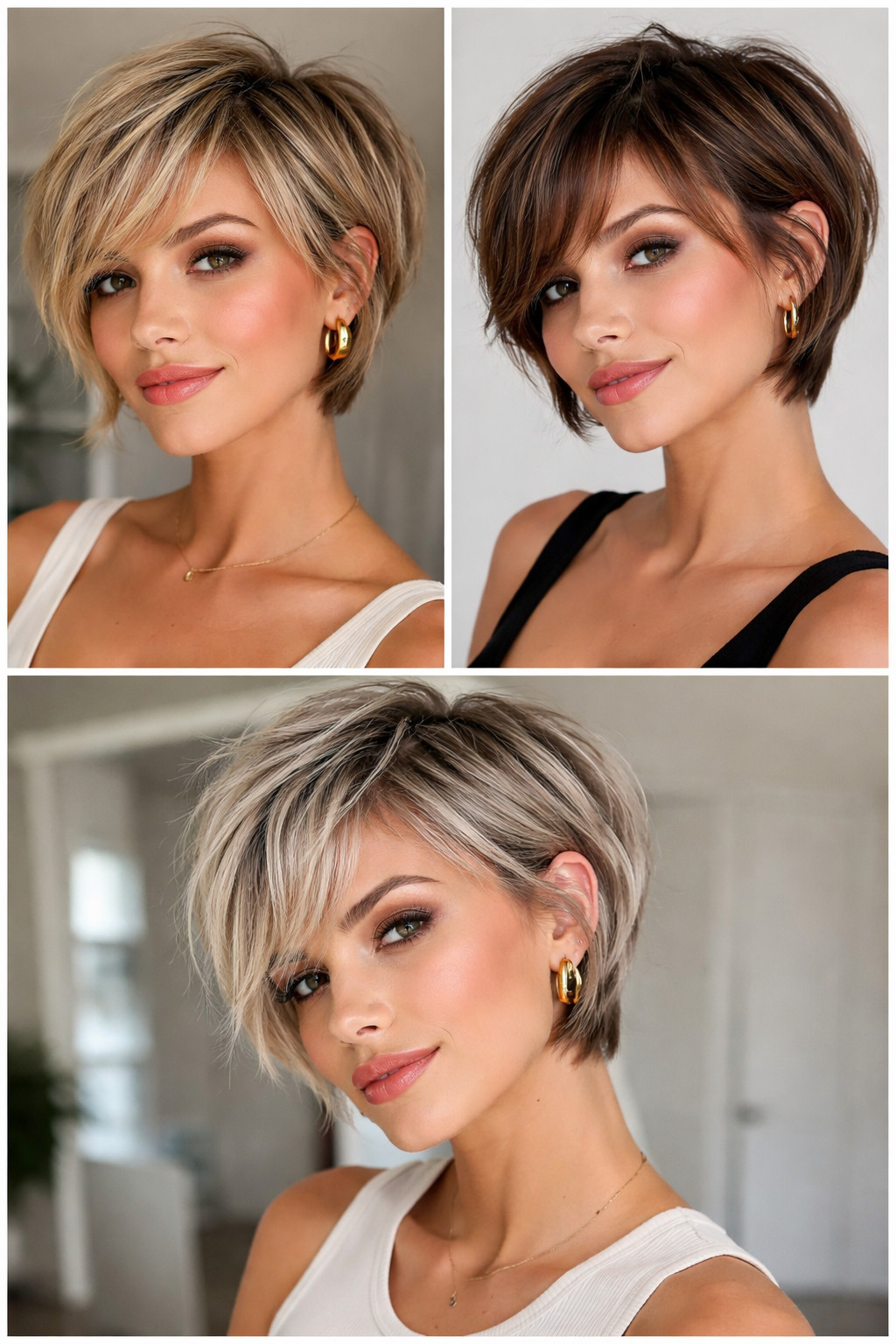 The Bixie Cut 5-Minute Styling Routine ✂️✨

If you have a bixie cut (or you're thinking about getting one), this is the exact routine that makes it look effortless every single morning. Here's everything I use, step by step:

STEP 1 — PROTECT
Before any heat, I apply the Wavytalk Smooth Barrier Heat Protectant and work a drop of Olaplex No. 7 Bonding Oil through the ends. This combo protects against heat damage and adds the most beautiful shine.

STEP 2 — BLOW DRY + SHAPE
I rough dry first, then use the Volgtia Hair Dryer with the Drybar Half Pint Round Brush to add shape and lift at the roots. This is the step that gives the bixie its signature volume and movement.

STEP 3 — DEFINE + FINISH
I work a small amount of R+Co Aircraft Pomade Mousse through the ends for piece-y texture, then hit it with Navy Hair Care Dry Texture Spray for grip and volume. Finish with ECRU Sunlight Finishing Spray to lock everything in place with a natural, lived-in hold.

FOR EXTRA POLISH:
On days I want a smoother finish, I run the Wavytalk Thermal Brush through or use the Ella Bella Flat Iron to flip the ends slightly. The Mise En Scene Perfect Serum and Living Proof No Frizz Weightless are both incredible for taming flyaways without weighing fine hair down.

Everything is linked and shoppable right here — tap to shop! 🛍️

#bixiecut #bixiehaircut #hairstylesforwomenover40 #shorthairover40 #hairroutine #pixiebob #hairtutorial #foreverface 

 #LTKgrwm #LTKOver40 #LTKBeauty