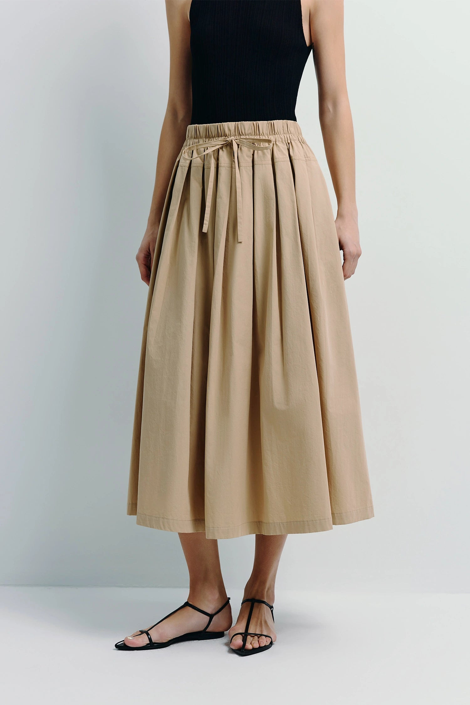 Panier Drawstring Waist Pleated Skirt | Rue Sophie | Rue Sophie