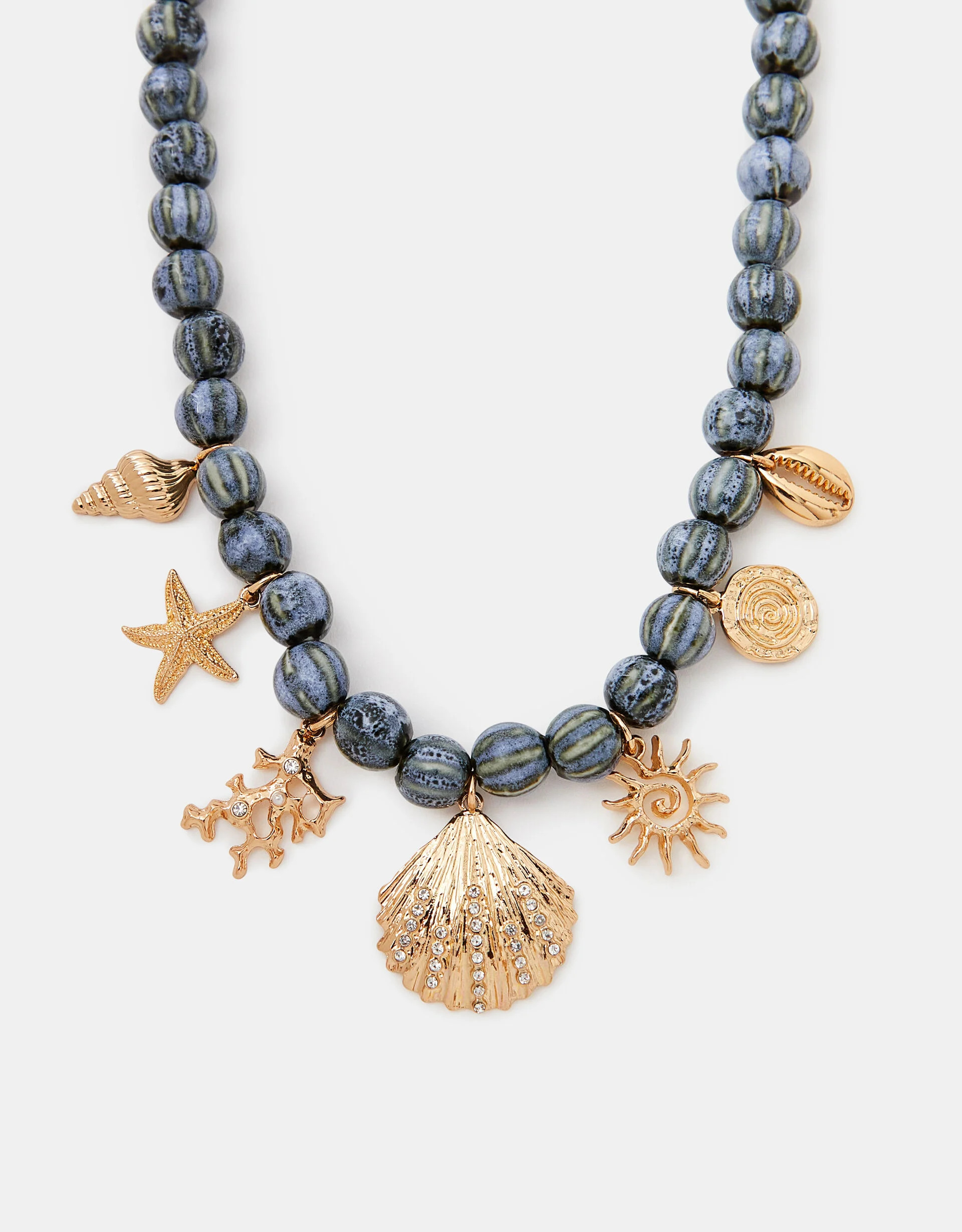 Beaded Ocean Charm Necklace | Accessorize (Global)