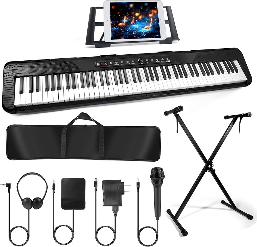 88 Key Piano Keyboard Beginner Electric Digital Piano with Full Size Semi Weighted Keys,Sustain P... | Amazon (US)