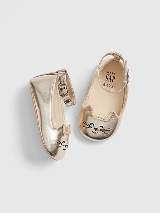 Baby Metallic Cat Ballet Flats | Gap (US)