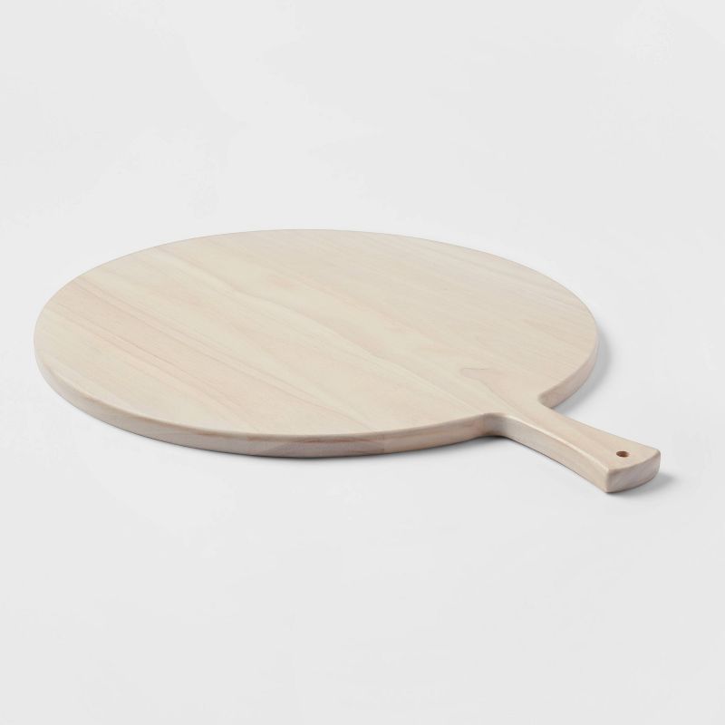 18" x 14" Rubberwood White Washed Round Serving Board - Threshold™ | Target