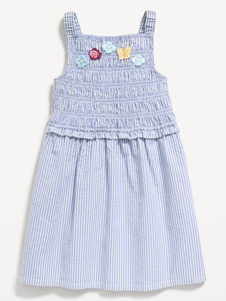 Sleeveless Smocked Textured Dress for Toddler Girls | Old Navy (US)