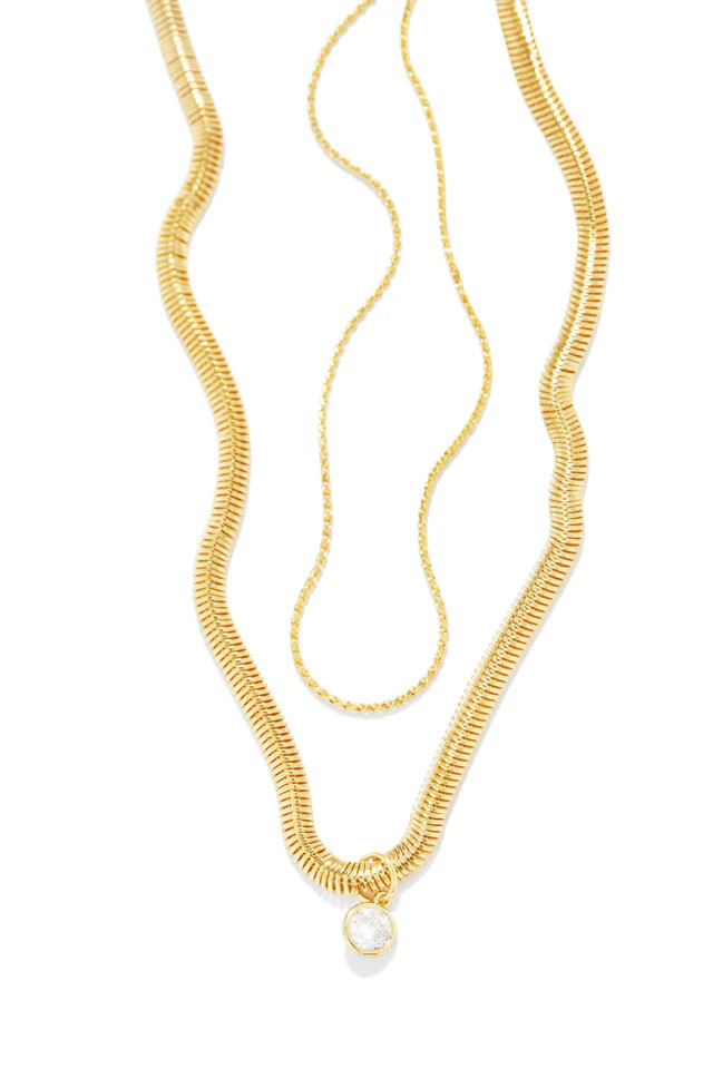 Miss Lola | Gloria Gold Double Layered Necklace | MISS LOLA