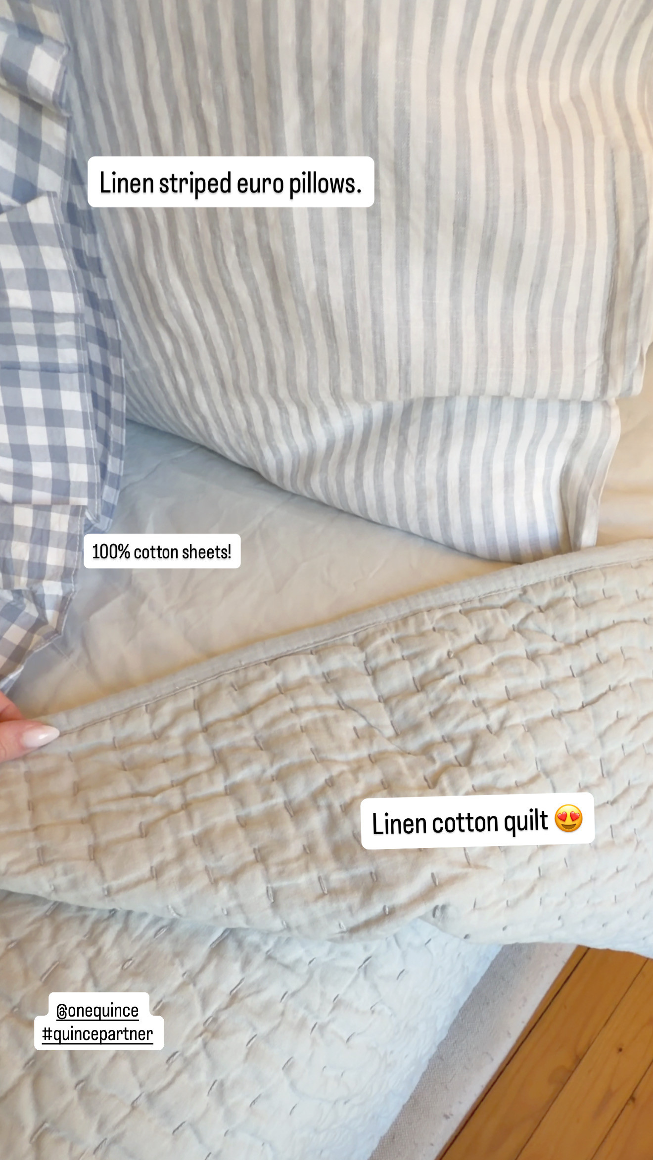  found the scalloped shams with blue piping, and they lead the way for the theme of the refresh! The European Linen Euro Shams are also a showstopper!
But the star is the Linen Cotton Quilt that is such an incredible quality for a fraction of the price!
#QuincePartner @onequince
 

 #LTKSeasonal #LTKHome