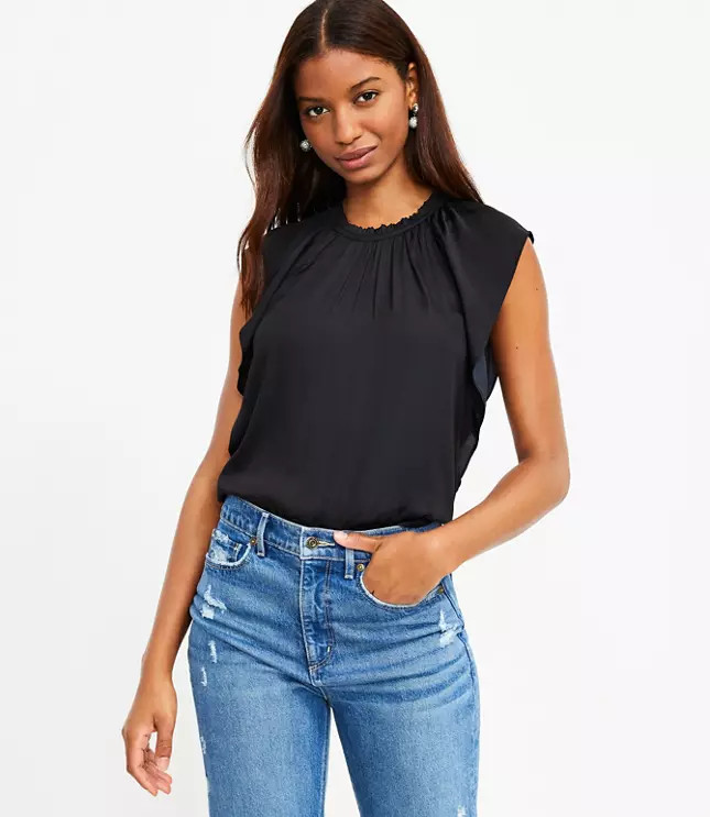 Flutter Sleeve Shell | LOFT