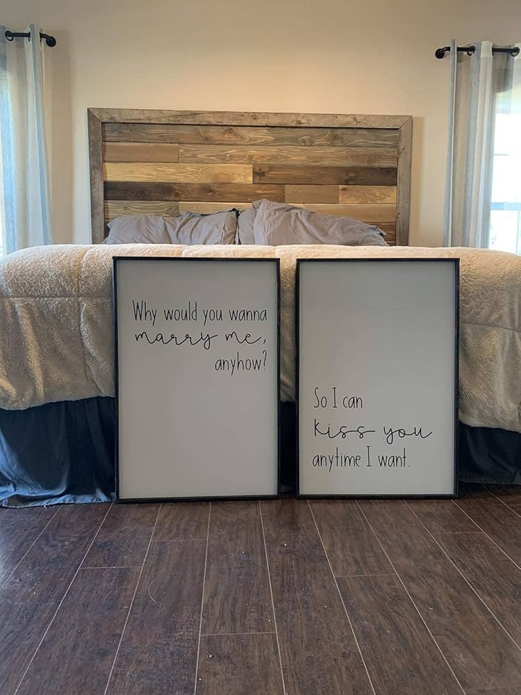Why Would You Wanna Marry me for anyhow? Rustic Wood Sign - Kiss You Anytime I Want Home Decor fo... | Amazon (US)