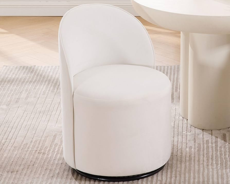 VESCASA 360° Swivel Upholstered Barrel Dining Chairs, Modern Padded Dining Chairs with Round Bar... | Amazon (US)