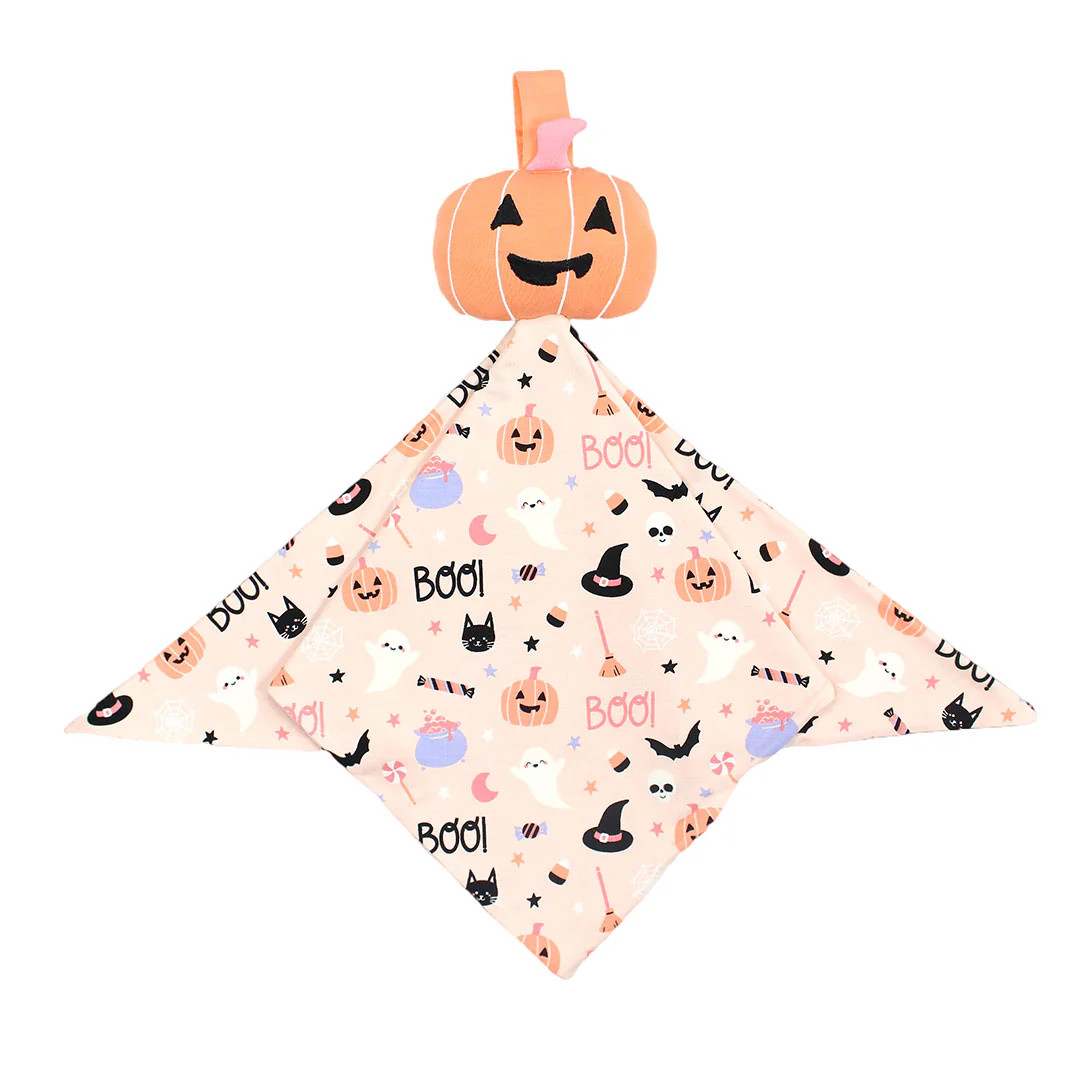 Sweet and Spooky Glow-in-the-Dark Halloween Pumpkin Baby Lovey | Emerson and Friends