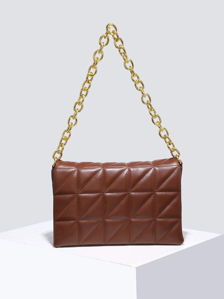 Minimalist Quilted Chain Square Bag | SHEIN