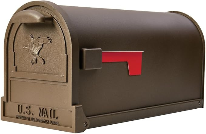 Gibraltar Mailboxes AR15T0EC Arlington Large Capacity Galvanized Steel Mailboxes, Textured Bronze | Amazon (US)