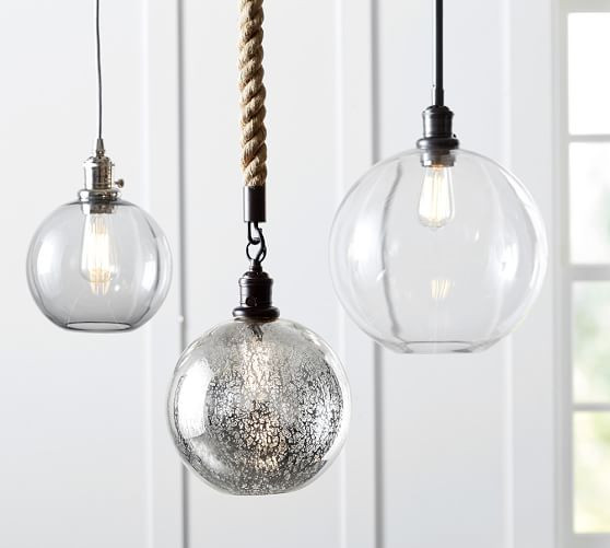PB Classic Pendant - Glass Globe | Pottery Barn (US)